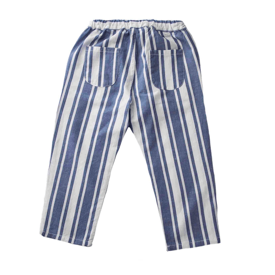 Striped Trousers White/Light Blue