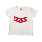 T-shirt Super Stripe Ecru/Rosso