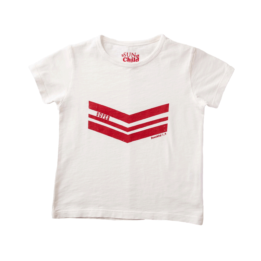 Super Stripe T-shirt Ecru/Red