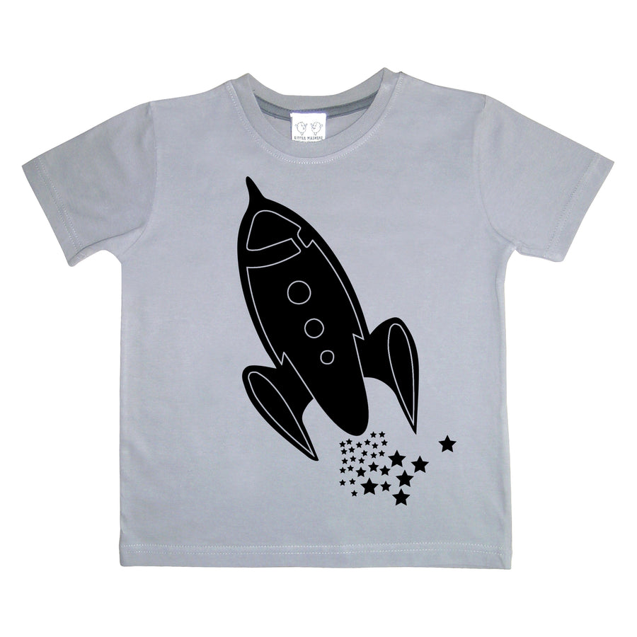 Rocket Blackboard T-shirt Gray